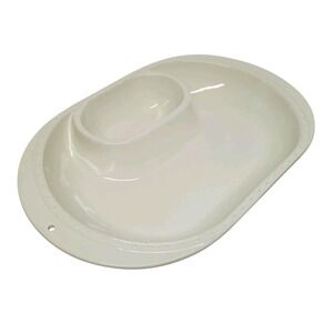 Retired Nora Fleming Stoneware Pearl Dot Oval Chip & Dip Serving Platter Bowl